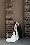 Bride and Groom Kissing