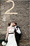 Bride and Groom Kissing