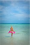 Woman on Wading in Ocean, Krabi, Thailand