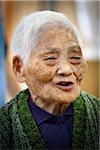 Portrait de femme, île de Tokunoshima, âgées Kagoshima Prefecture, Japon