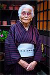 Portrait of Elderly Woman, Yo Village, Akari Towni, Amami Oshima, Amami Islands, Kagoshima Prefecture, Japan