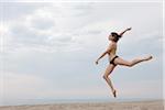 Danseuse sur la plage