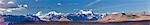 Panorama of the Alaska Range close to the MaClaren River Bridge on the Denali Highway, Interior Alaska, Autumn