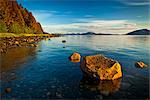 Szenischen Abend Blick auf Bartlett Cove, Glacier Bay National Park & beizubehalten, Southeast Alaska, Sommer