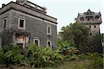 Diaolou et les vieilles maisons au Village de Fuhe, Kaiping, Guangdong Province, Chine