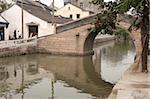 A stone bridge on canal, Suzhou, China