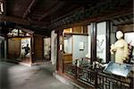 Exhibit of ancient occupants lifestyle at Sanbaiyuan, Fengjing, Shanghai, China