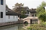 Xishi bridge on canal at Mudu, Suzhou, Jiangsu Province, China