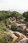 Ansicht der Lingyan-Tempel von Lingyanshan, Mudu, Suzhou, China