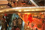 Decorations celebrating the  chinese new year in Festival Walk shopping mall, Hong Kong