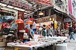 Food market on Gage Street, Central, Hong Kong