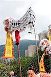 Lion dance celebrating Tam Kung festival at Tam Kung temple, Shaukeiwan, Hong Kong