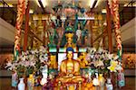 Statue de Bouddha au monastère de Chuk Lam Shim Yuen Bamboo Grove, Tsuen Wan, Hong Kong