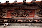 The fine sculptures and crafting on the old house at Kam Tin village, New Territories, Hong Kong