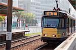 Train léger sur rail à Tuen Mun, nouveaux territoires, Hong Kong