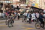 People crossing at Yuen Long, New Territories, Hong Kong