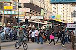 People crossing at Yuen Long, New Territories, Hong Kong