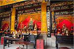 Shrine of gods at Ching Wan Koon, Tsing Shan Temple, New Territories, Hong Kong