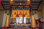 Buddha shrine at Main workship hall, Tsing Shan Temple, New Territories, Hong Kong