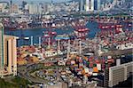 Overlooking cargo terminal , Kwai Chung, Hong Kong