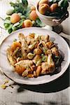 Chicken with apricots and onions