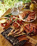 selection of grilled meats