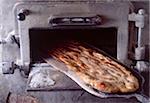 bread in oven