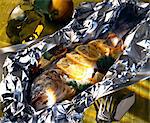Grilled salmon Papillote with lemon
