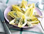 Chicory and grilled pistachio salad