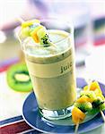 Mango and kiwi milkshake