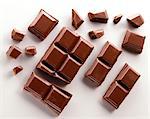 Broken chocolate squares