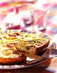 Leek and goat's cheese quiche