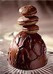 Marquise-Dessert Schokolade und Vanille