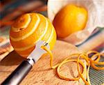 Peeling oranges