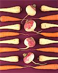 Carrots, parsnips and turnips for soup