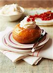 Rum Baba with whipped cream