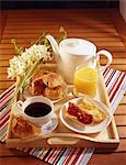 Continental breakfast tray