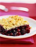 Summer fruit crumble