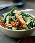 Chicken and green vegetable salad