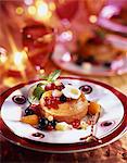 Christmas rum Baba with fresh fruit