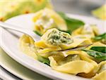 ricotta and basil ravioli