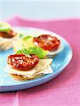 parmesan and preserved tomato on bread