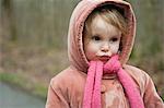 Little girl making face, portrait