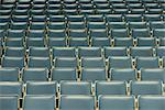 Rows of empty bleachers, full frame