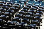 Bleachers in stadium, full frame