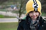 Young boy outdoors, portrait