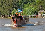 A wooden bus boat on the Parana Delta, some 32km northwest of Buenos Aires. Argentina