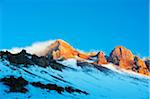 Südamerika, Argentinien, den Anden, Sonnenuntergang am Aconcagua 6962m, einer der Seven Summits