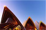 Australia, New South Wales, Sydney, Sydney Opera House, Low view at dusk