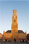 Europe, Belgique, Flandre, Bruges, XIIIe siècle Belfort, tour-clocher de la place du marché, vieille ville, patrimoine mondial de l'UNESCO